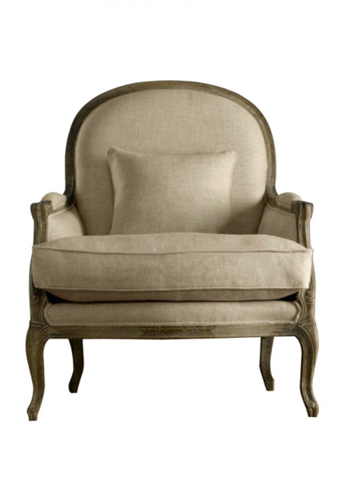 Alva best sale linen armchair